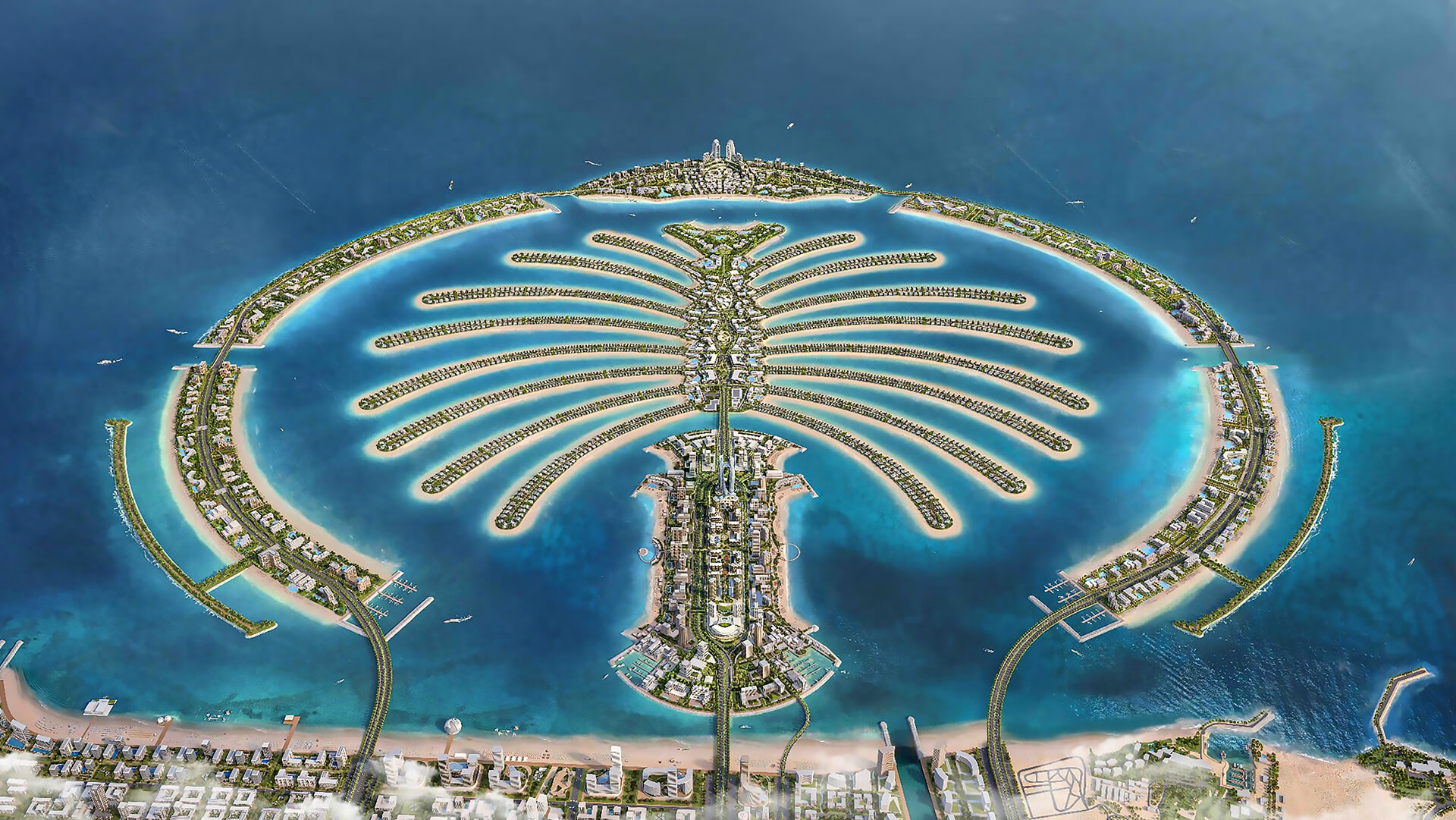 Palm Jebel Ali location in Dubai